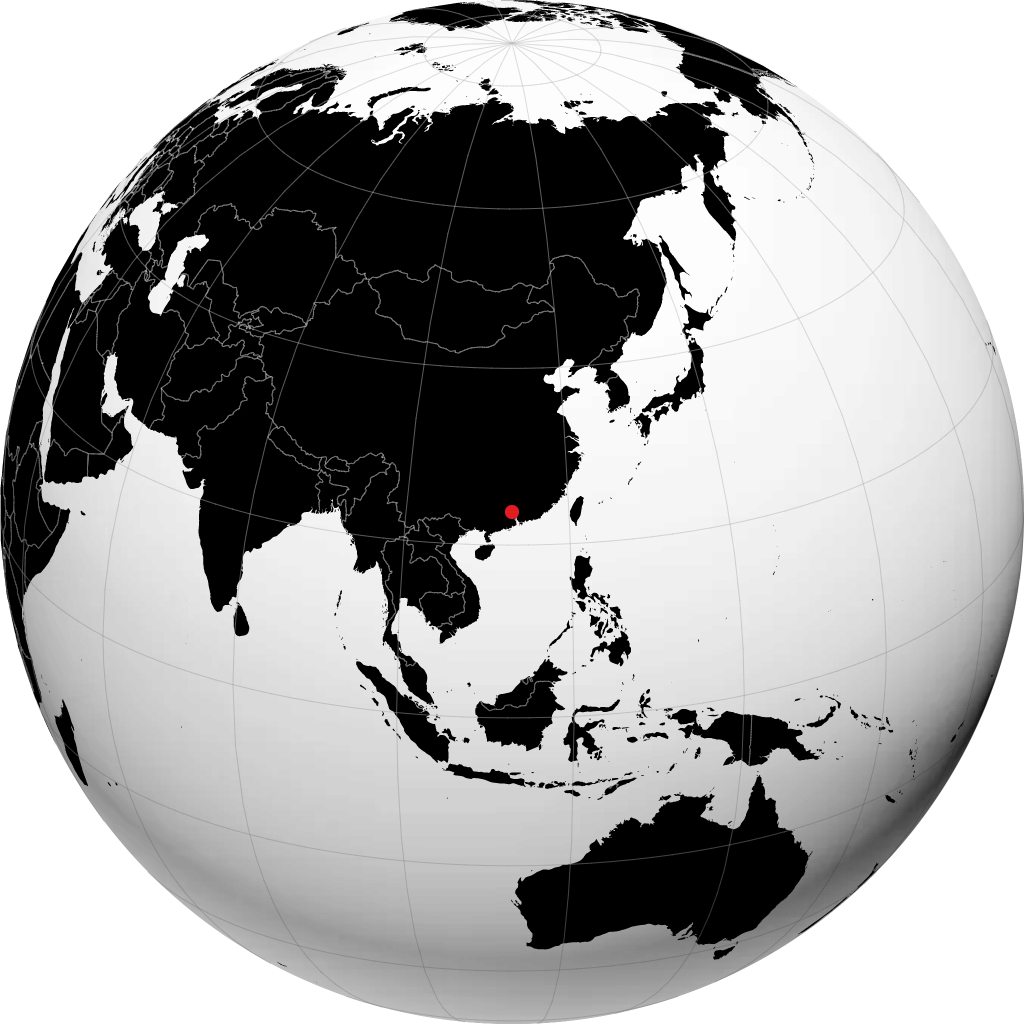 Qingyuan kwenye globu