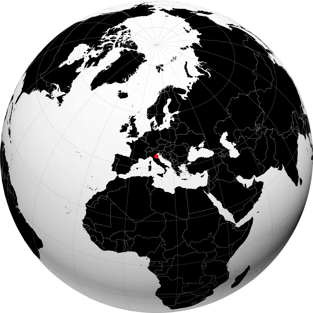 Ravenna kwenye globu