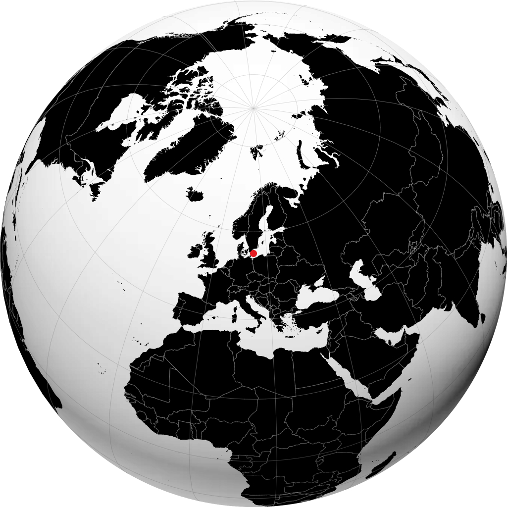 Rønne kwenye globu