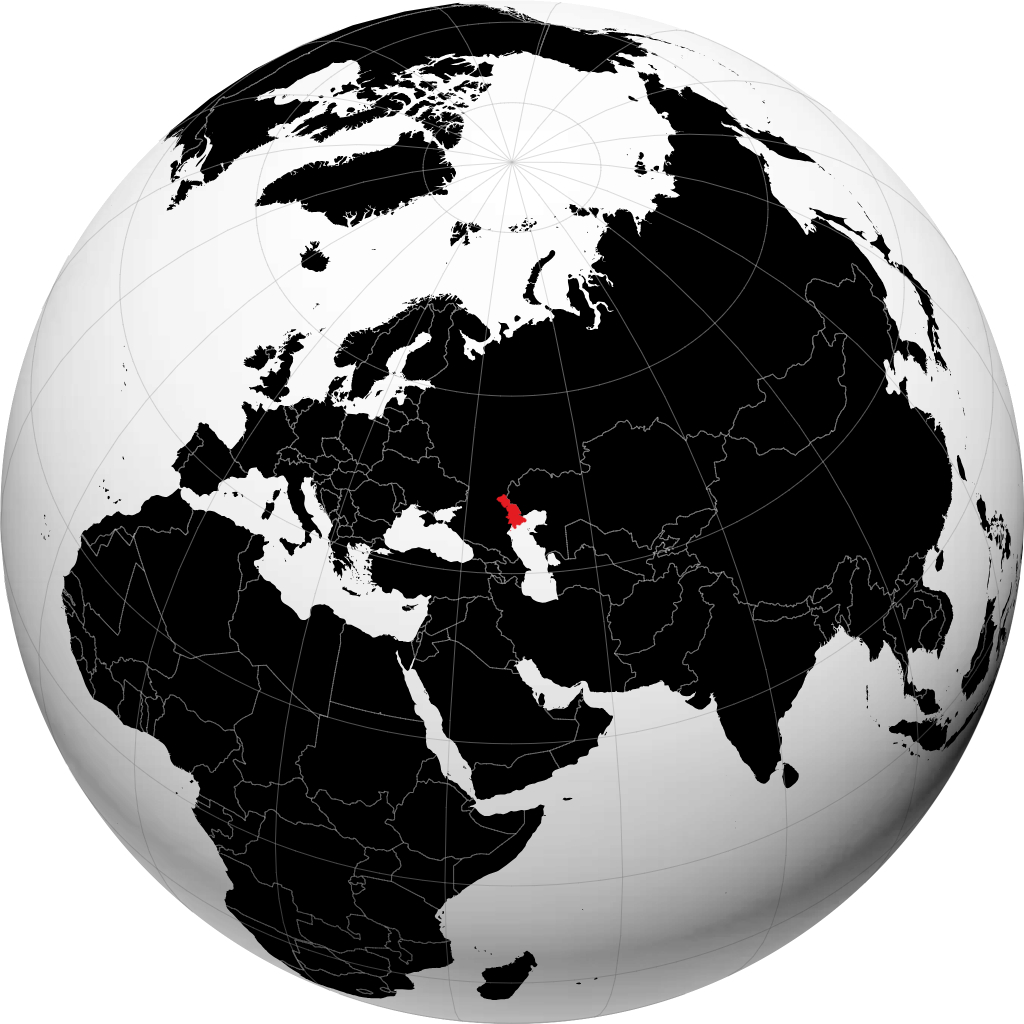 Mkoa wa Astrakhanskaya kwenye globu