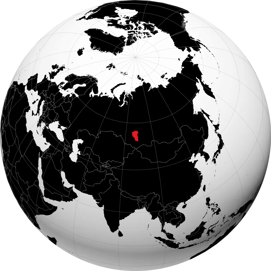 Mkoa wa Kemerovo kwenye globu