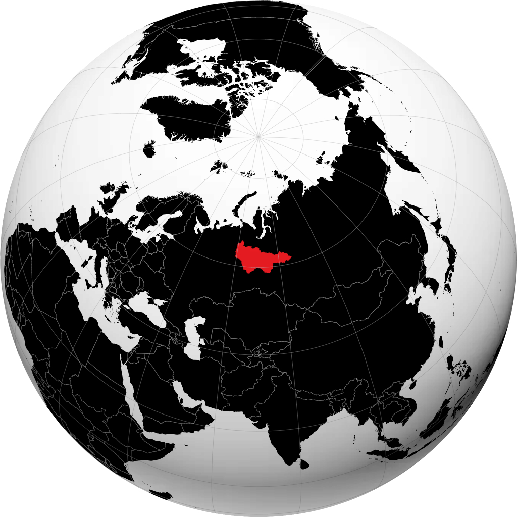 Okrug wa Kujitawala wa Khanty-Mansi kwenye globu