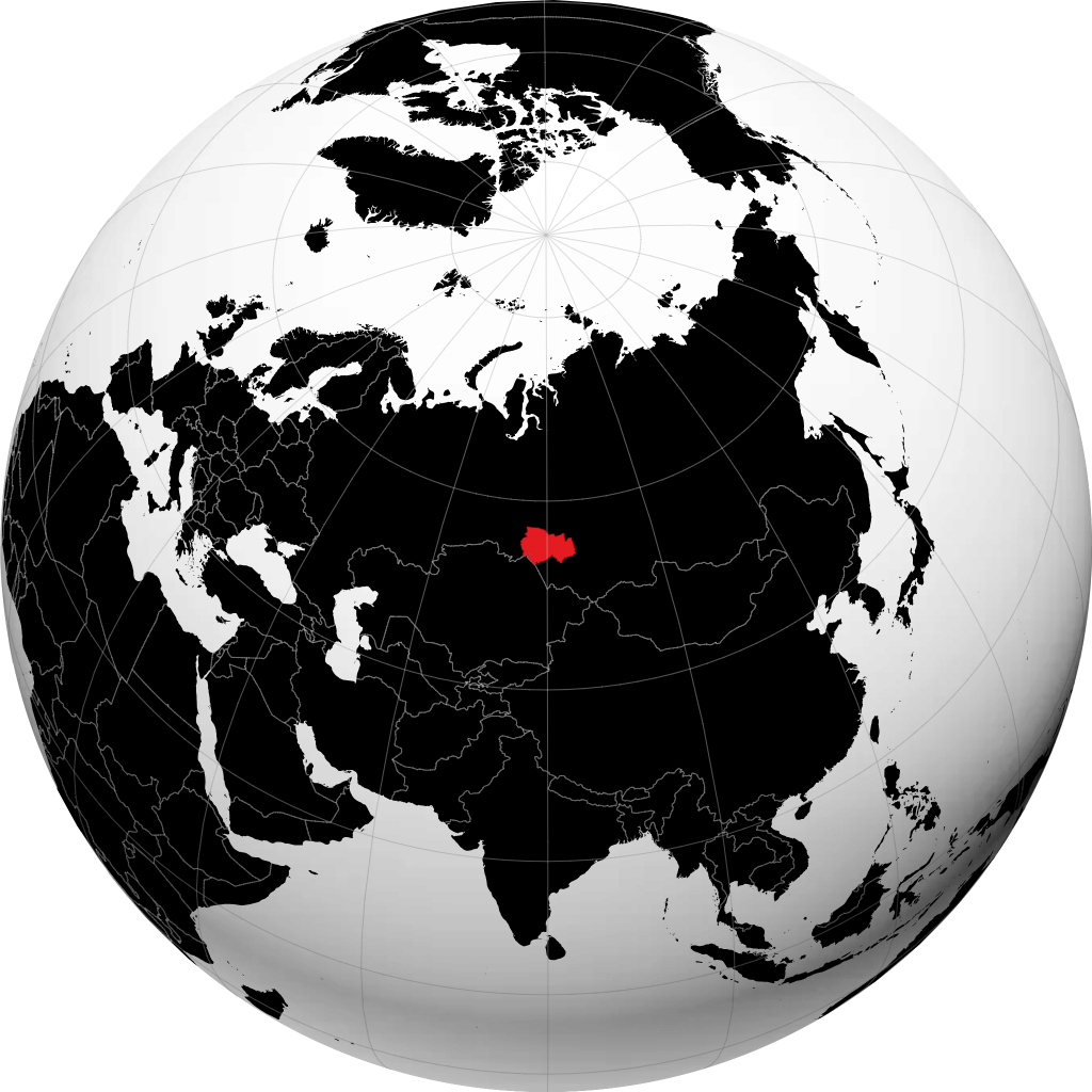 Mkoa wa Novosibirsk kwenye globu