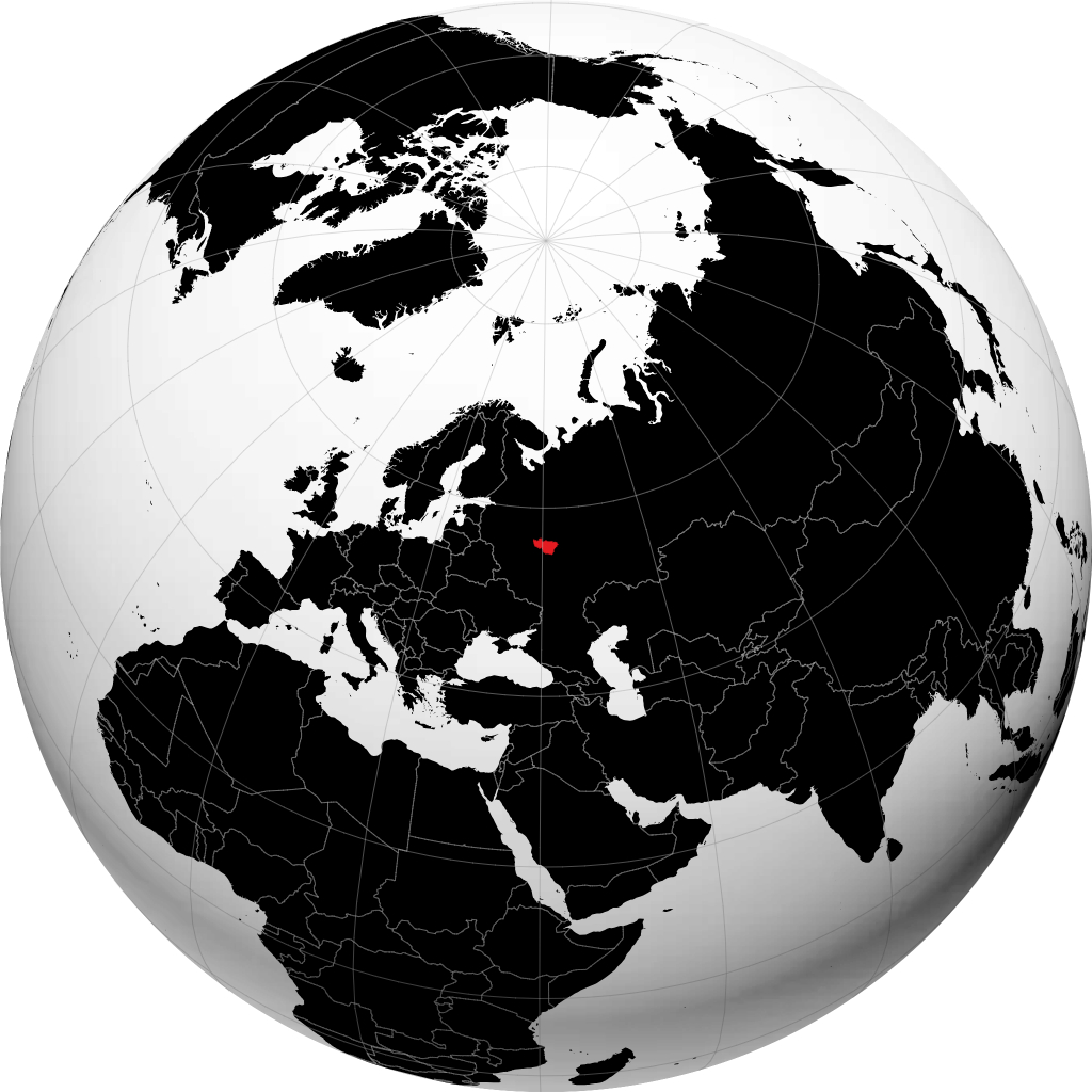 Mkoa wa Vladimirskaya kwenye globu