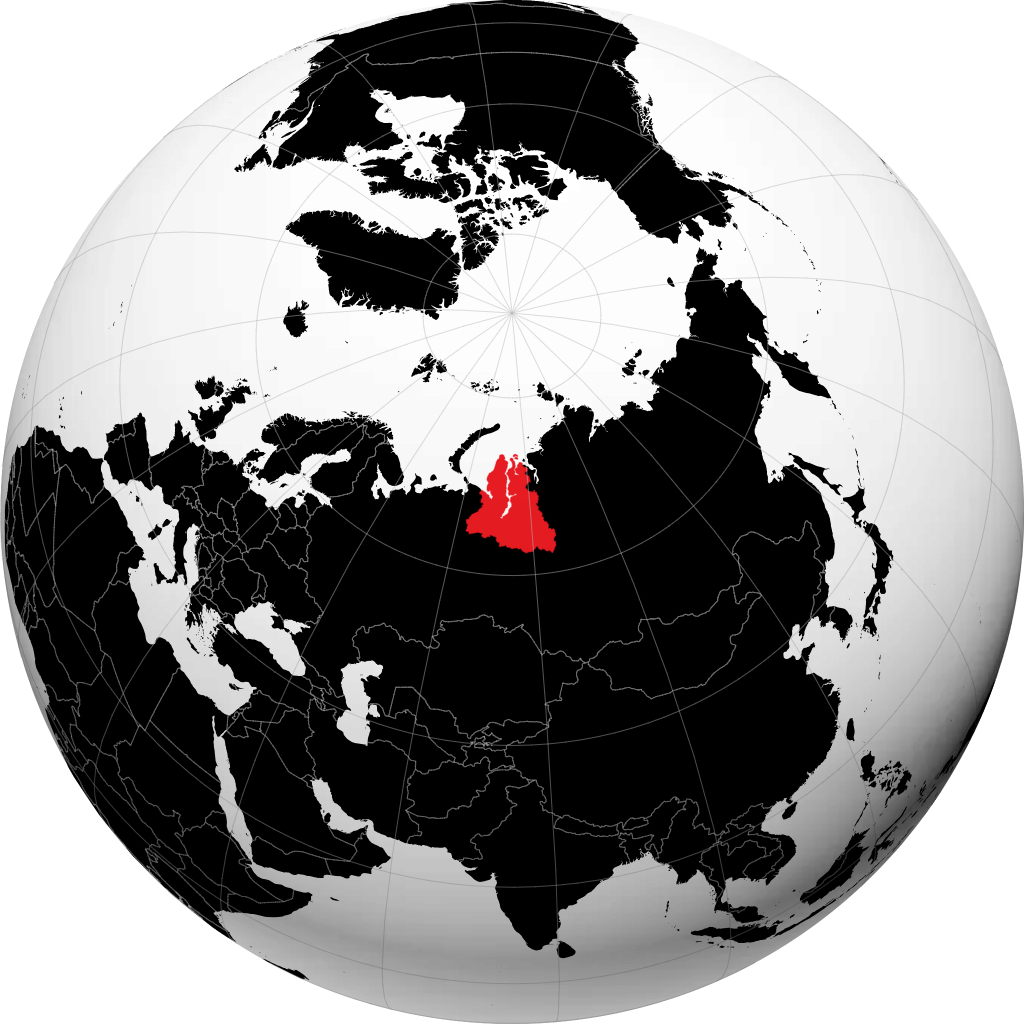Eneo Huru la Yamalo-Nenets kwenye globu