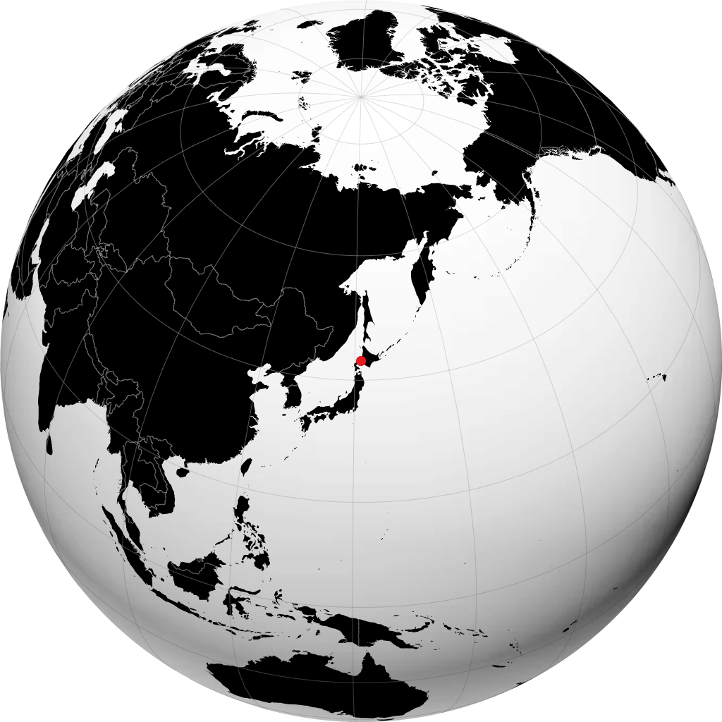 Sapporo kwenye globu