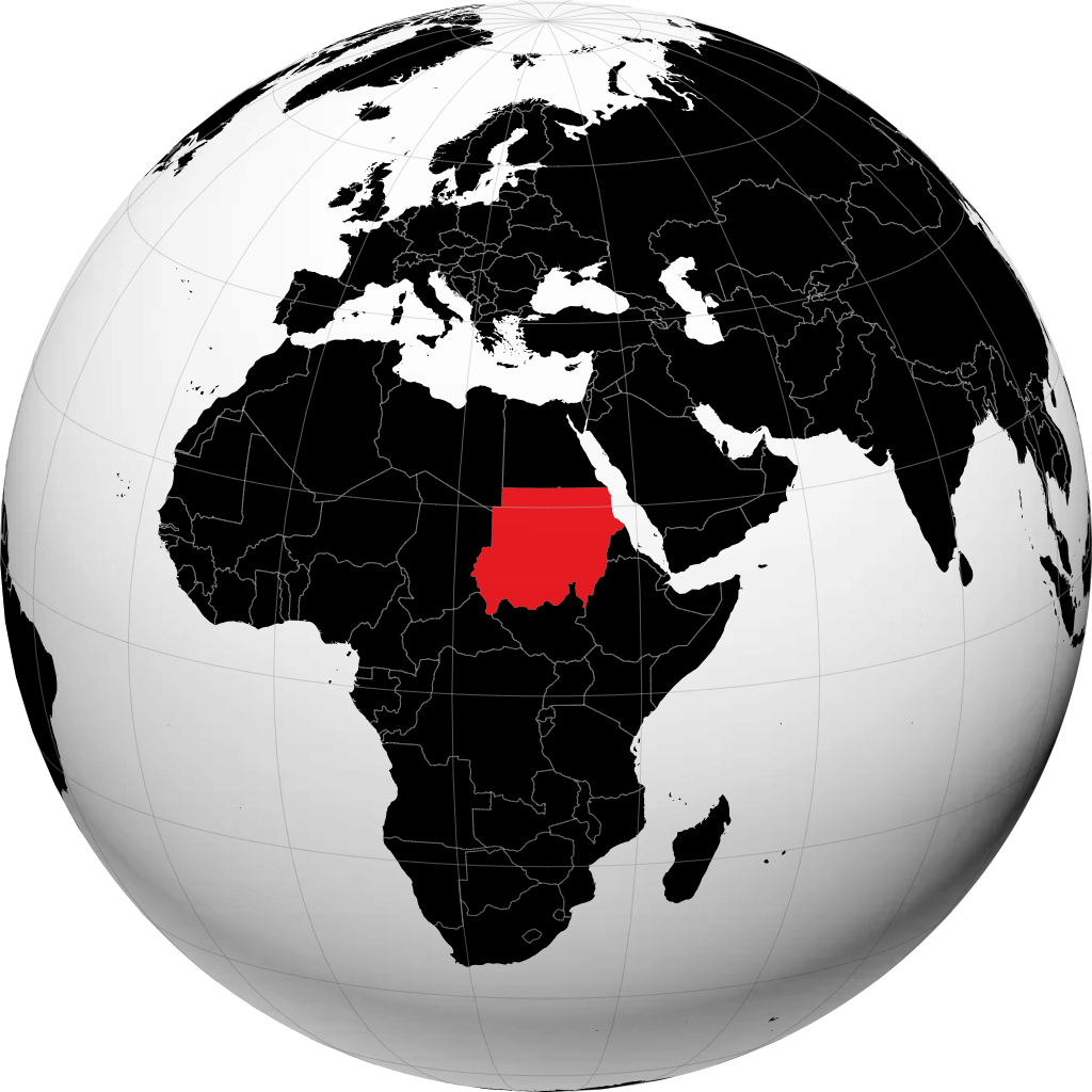 Sudan kwenye globu