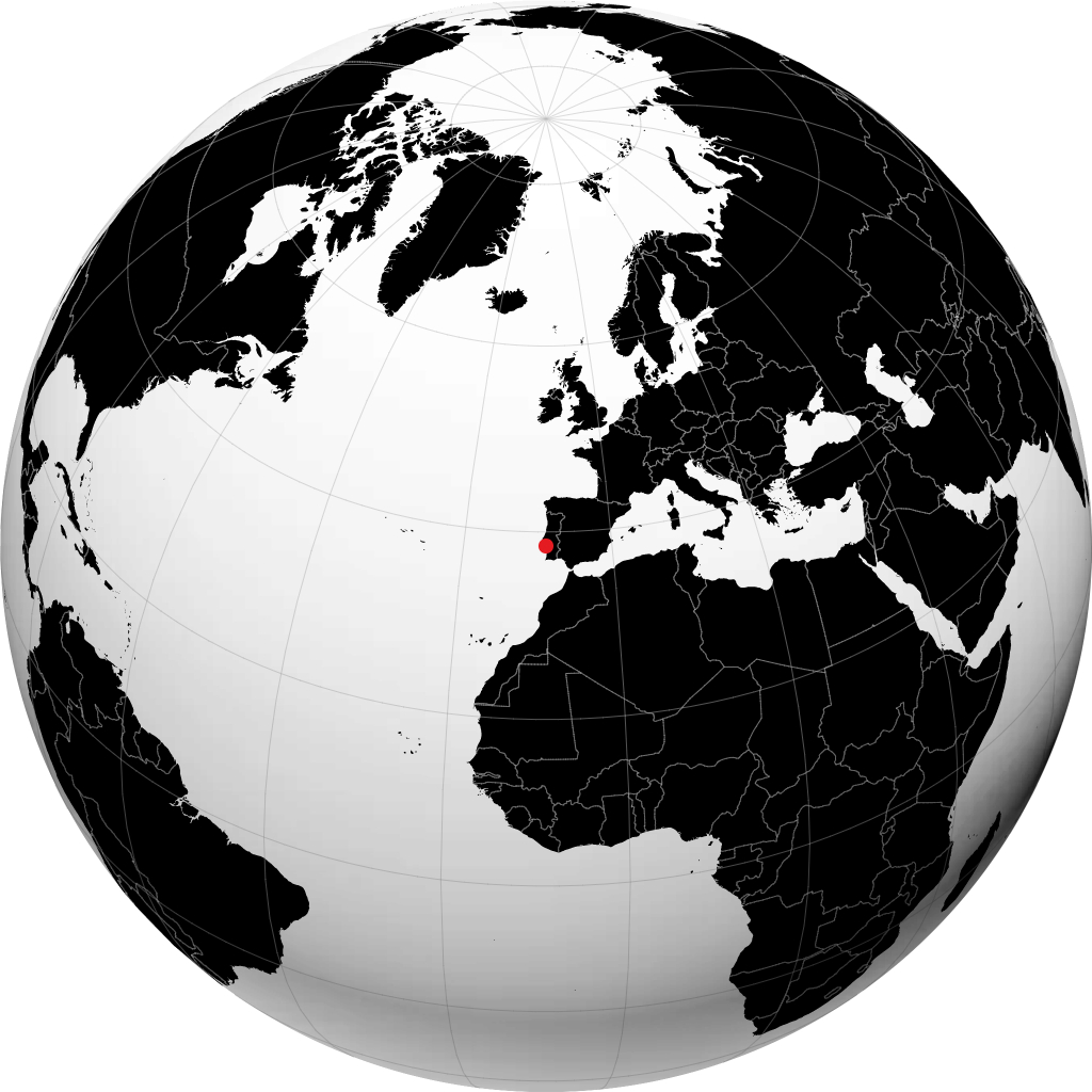 Setúbal kwenye globu