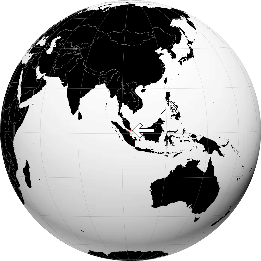 Singapore kwenye globu