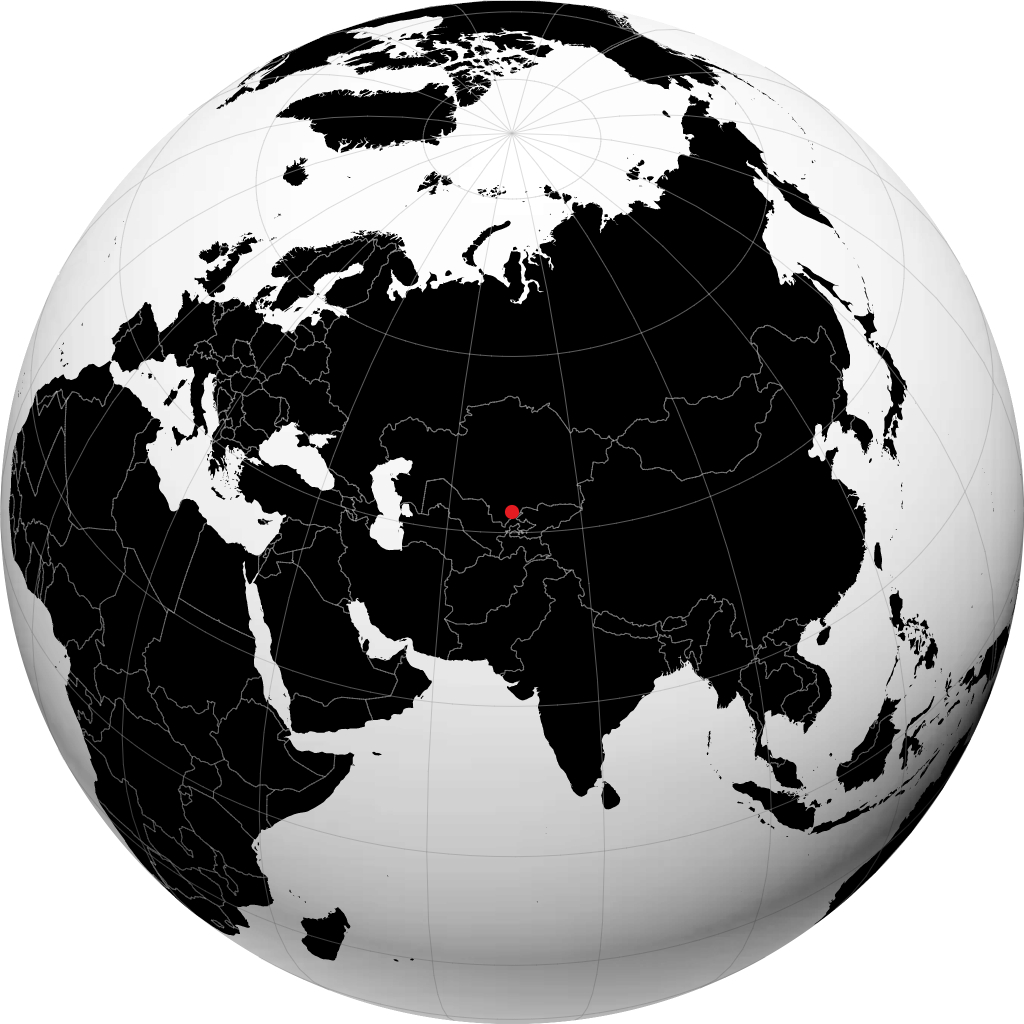 Shymkent kwenye globu
