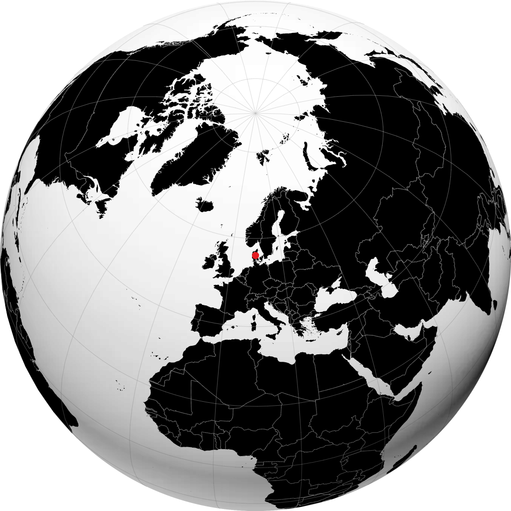 Silkeborg kwenye globu