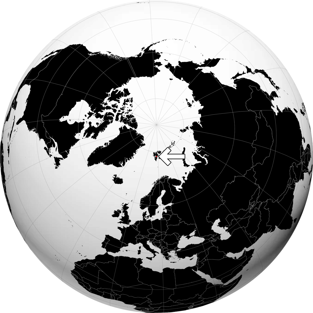Svalbard na Jan Mayen kwenye globu