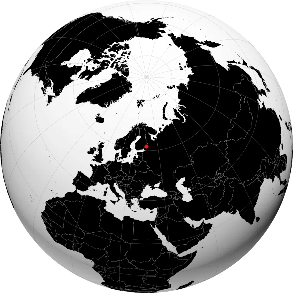 Sortavala kwenye globu