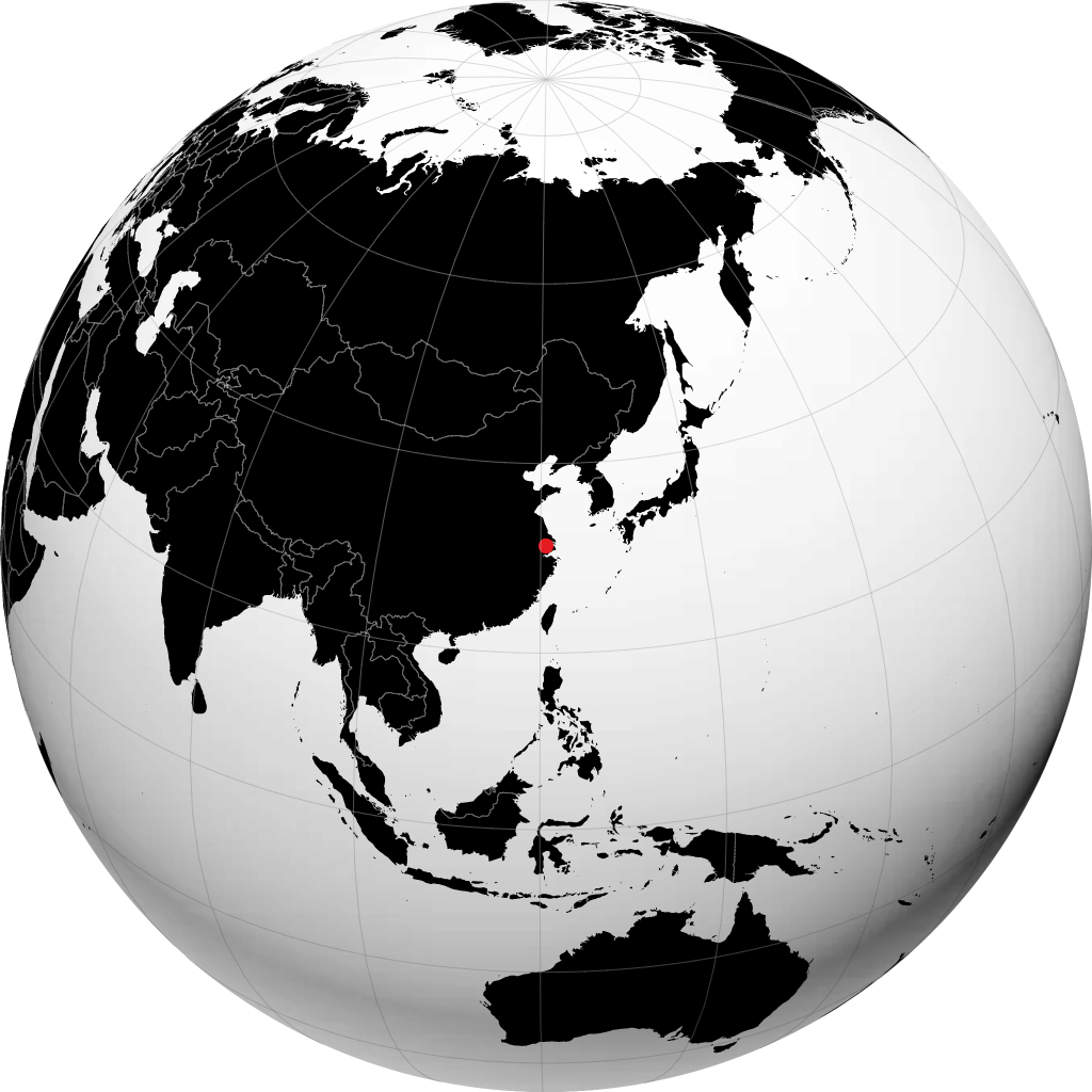 Suzhou kwenye globu