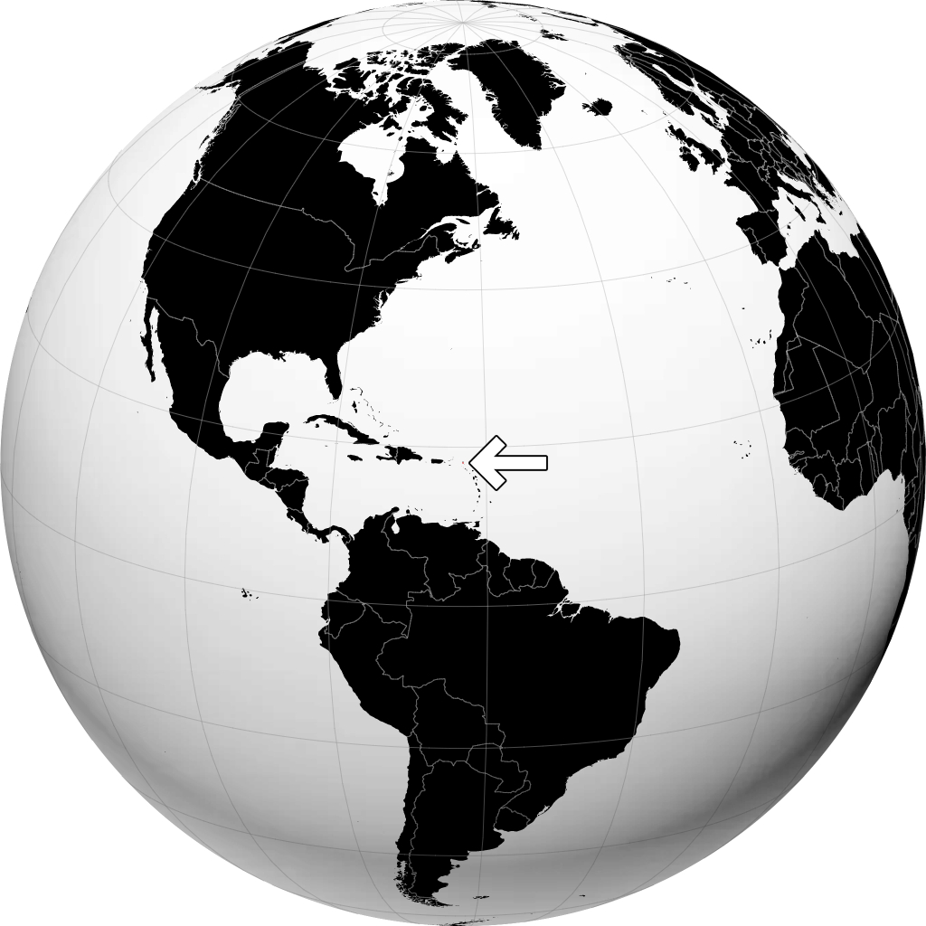 Sint Maarten kwenye globu