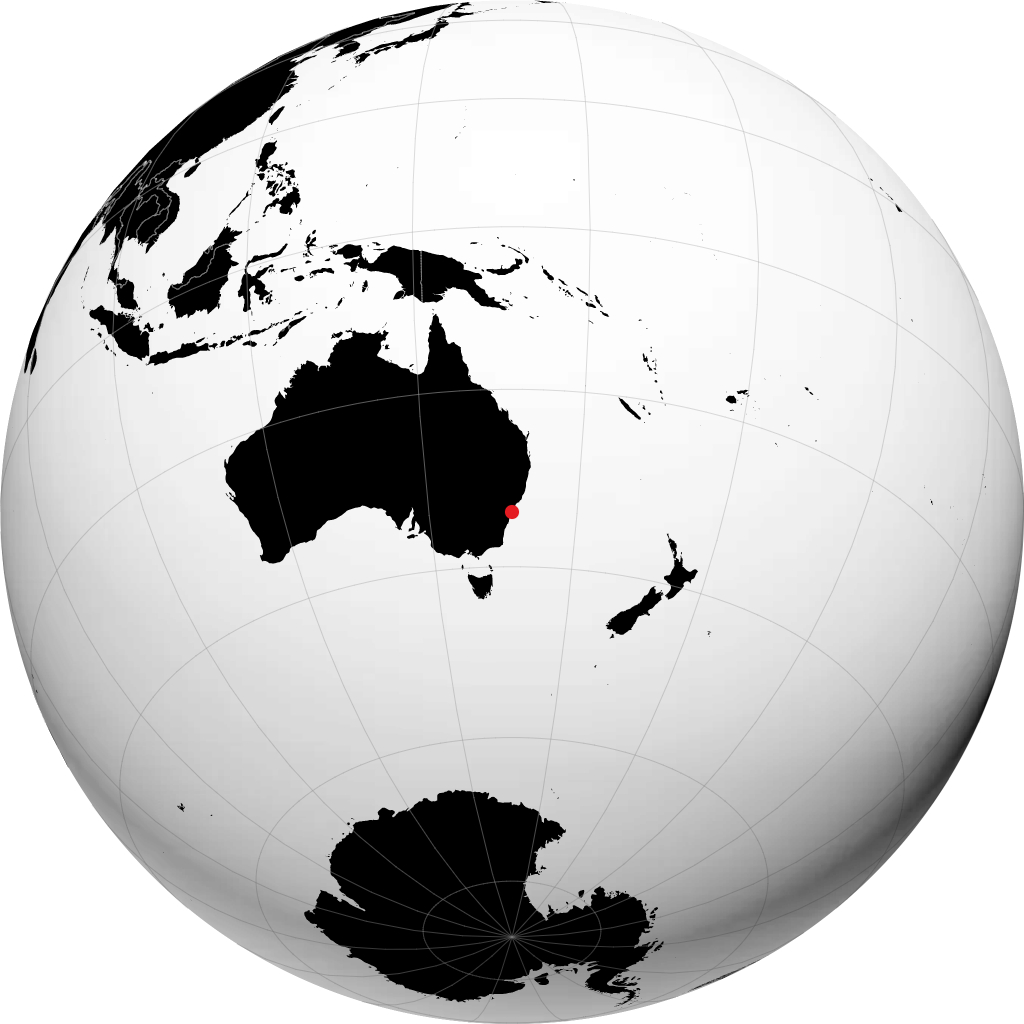 Sydney kwenye globu