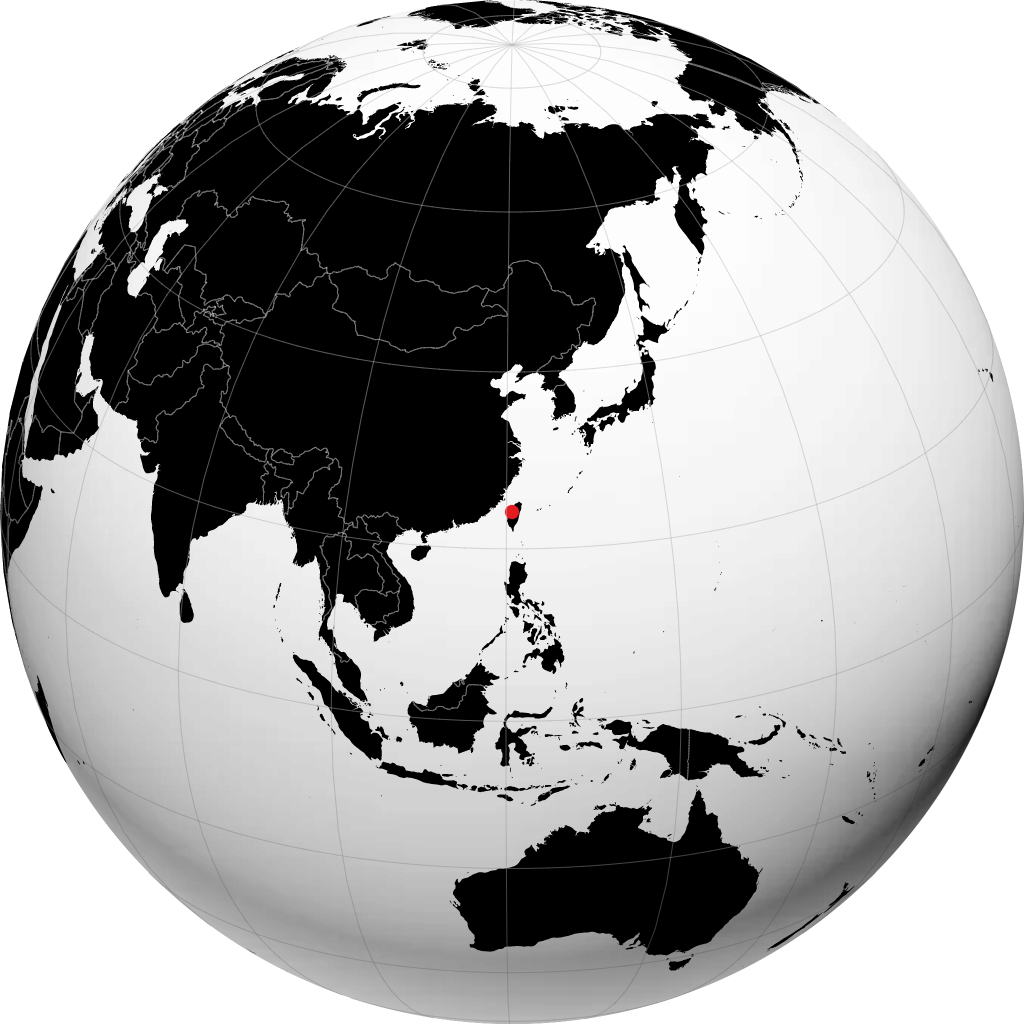 Taichung kwenye globu