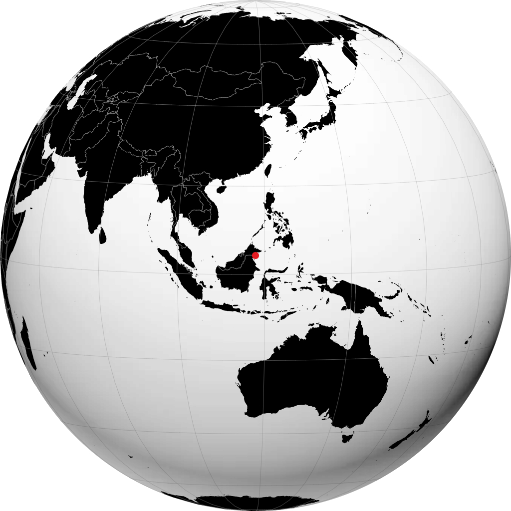 Tawau kwenye globu