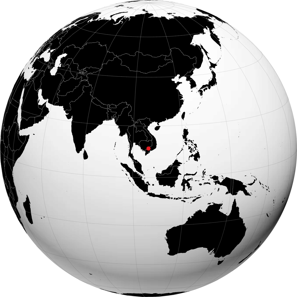 Tay Ninh kwenye globu