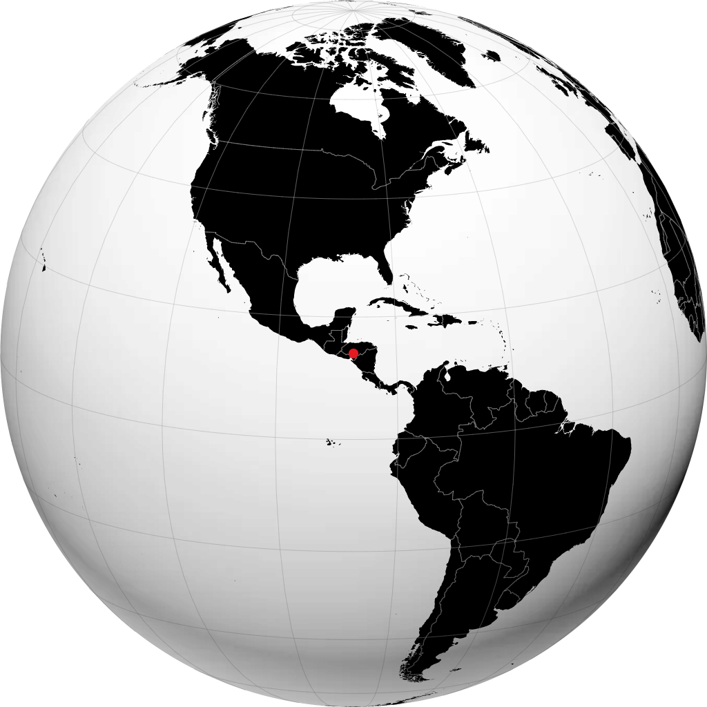Tegucigalpa kwenye globu
