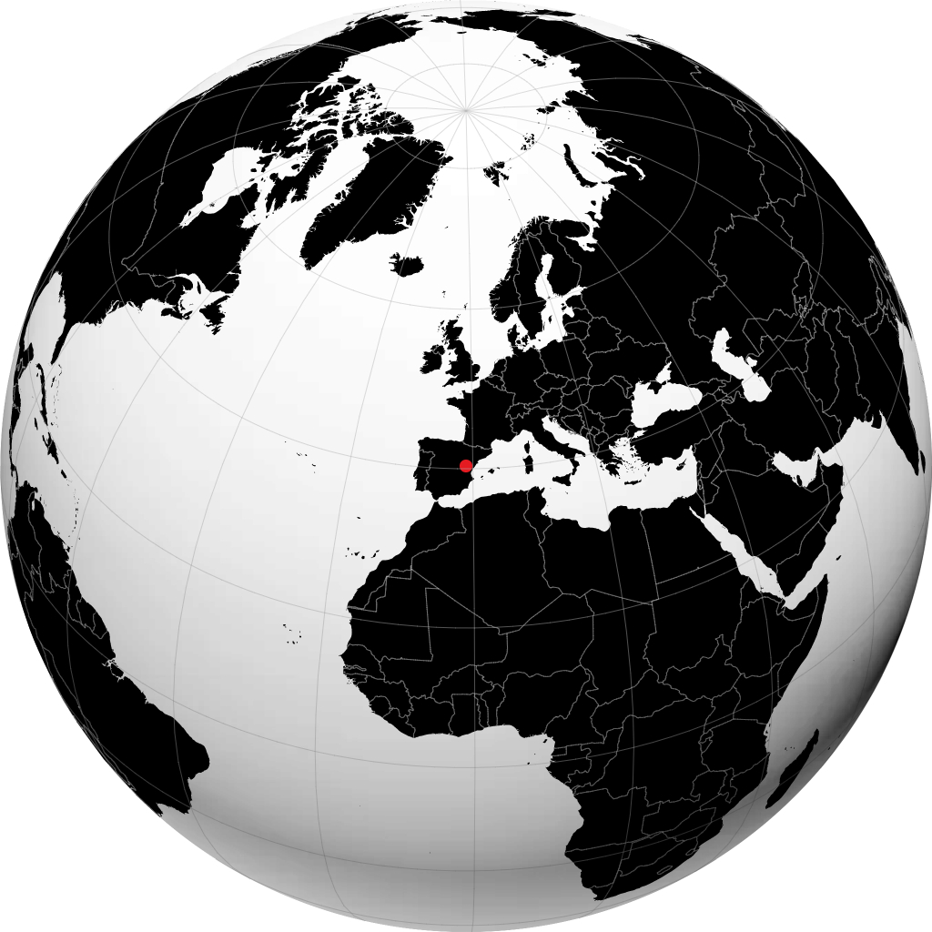 Teruel kwenye globu