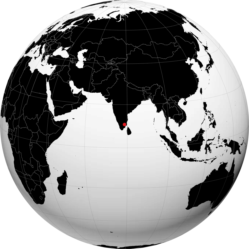 Tiruchchirappalli kwenye globu