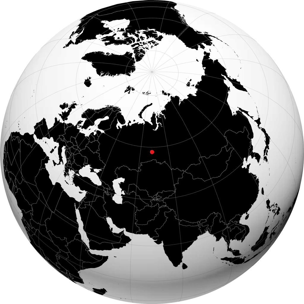Tobolsk kwenye globu