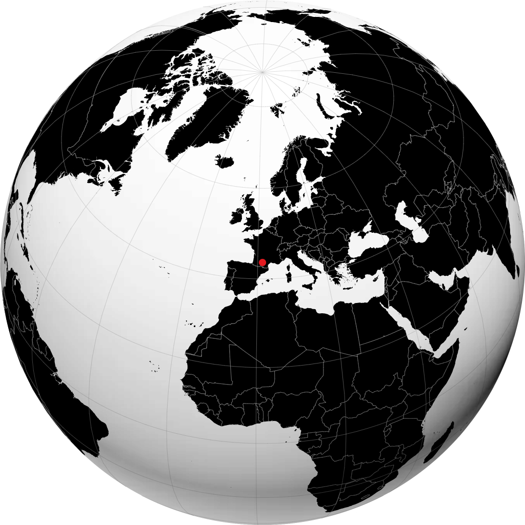 Toulouse kwenye globu