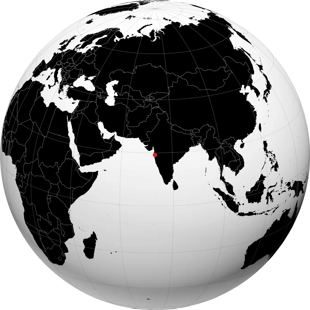 Ulhasnagar kwenye globu