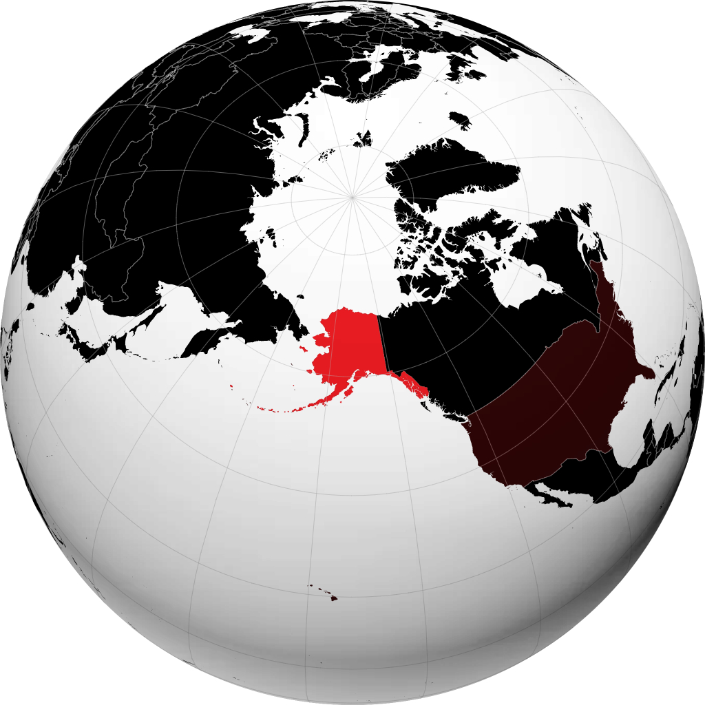 Alaska kwenye globu