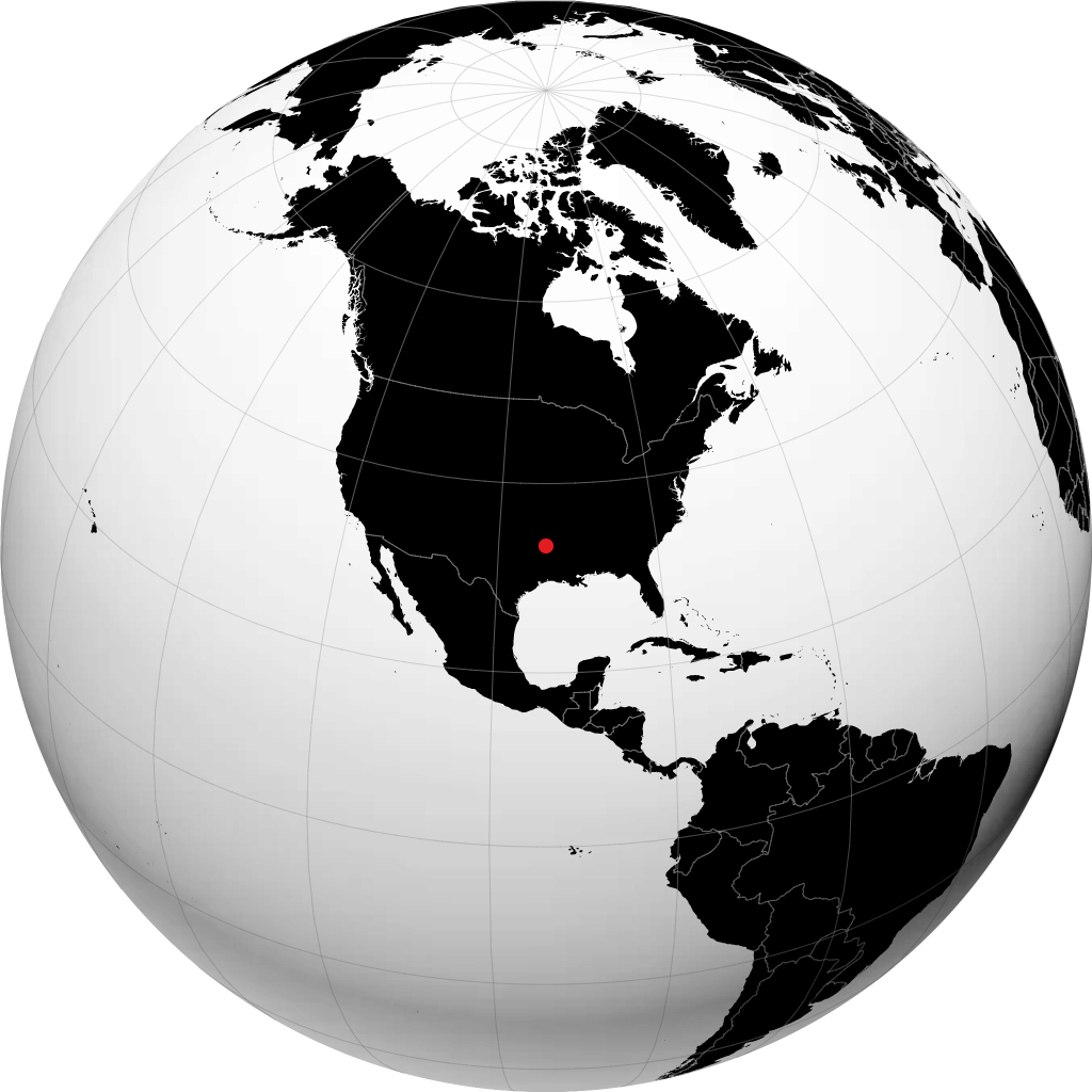 Texarkana kwenye globu