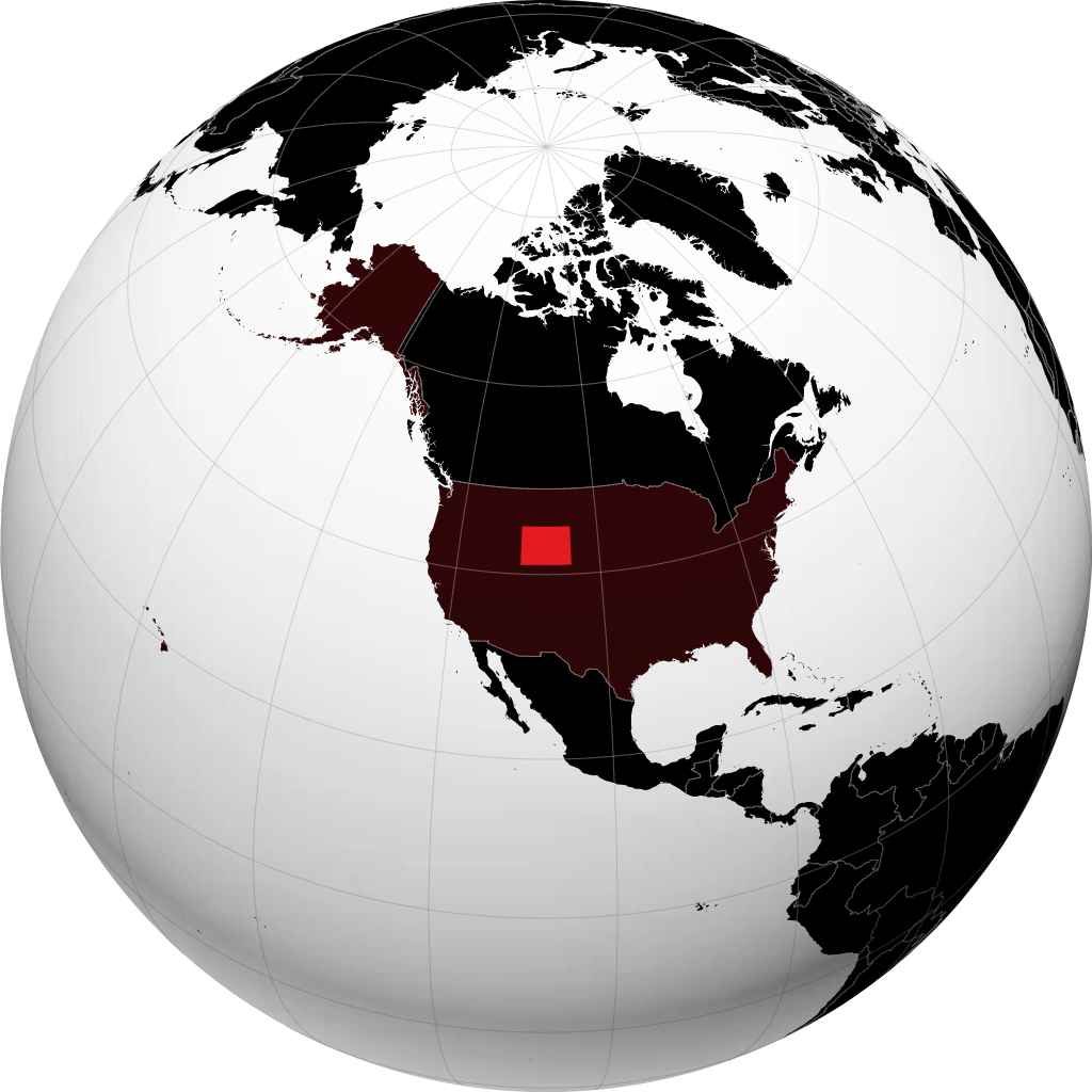 Wyoming kwenye globu