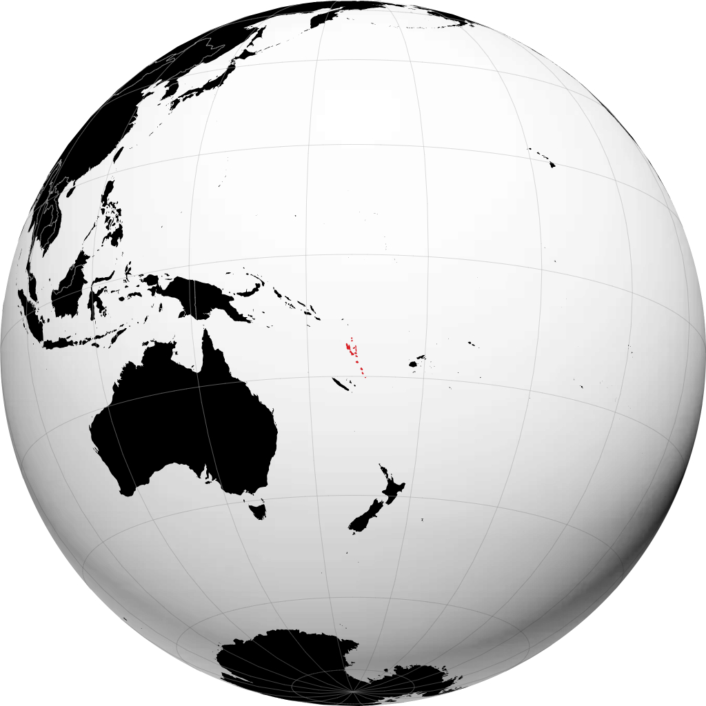 Vanuatu kwenye globu