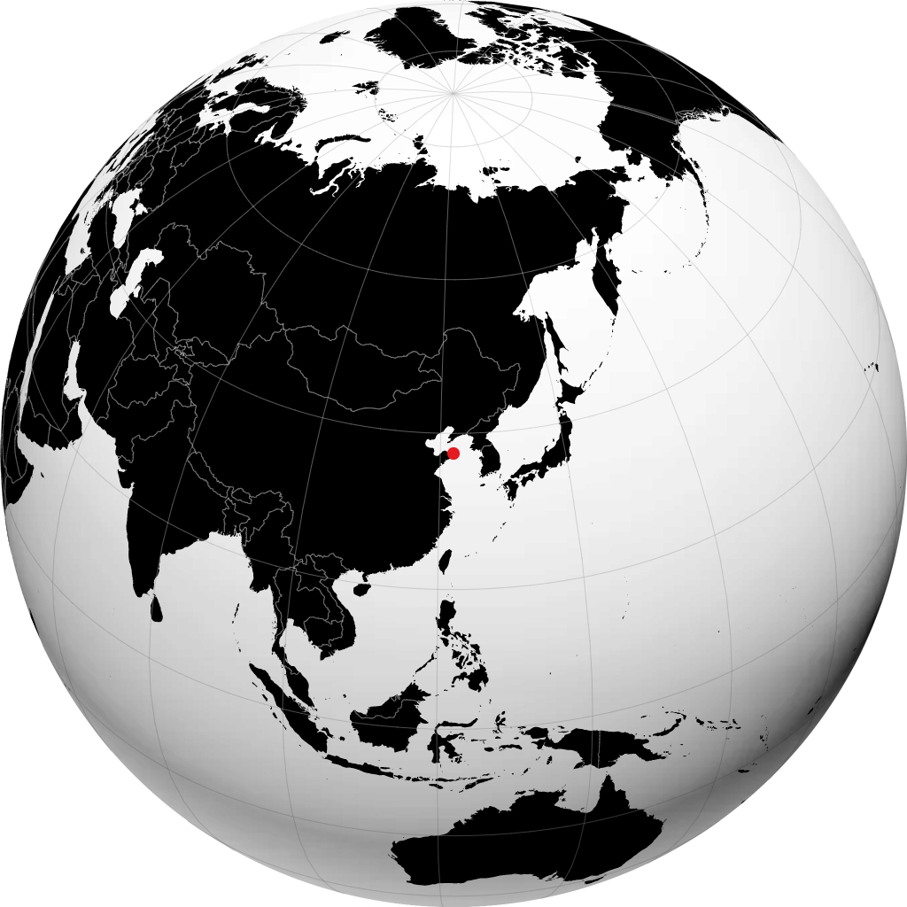 Weihai kwenye globu