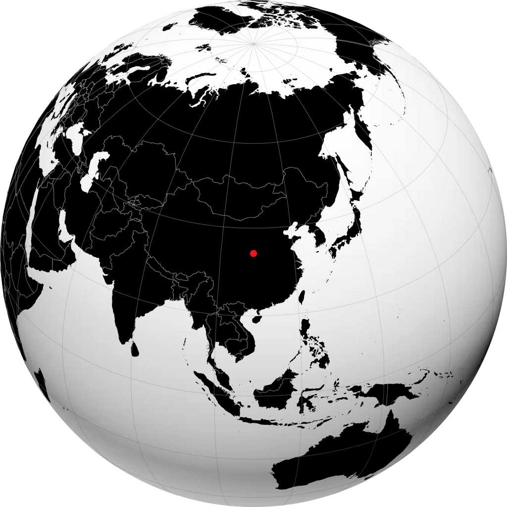 Xi'an kwenye globu