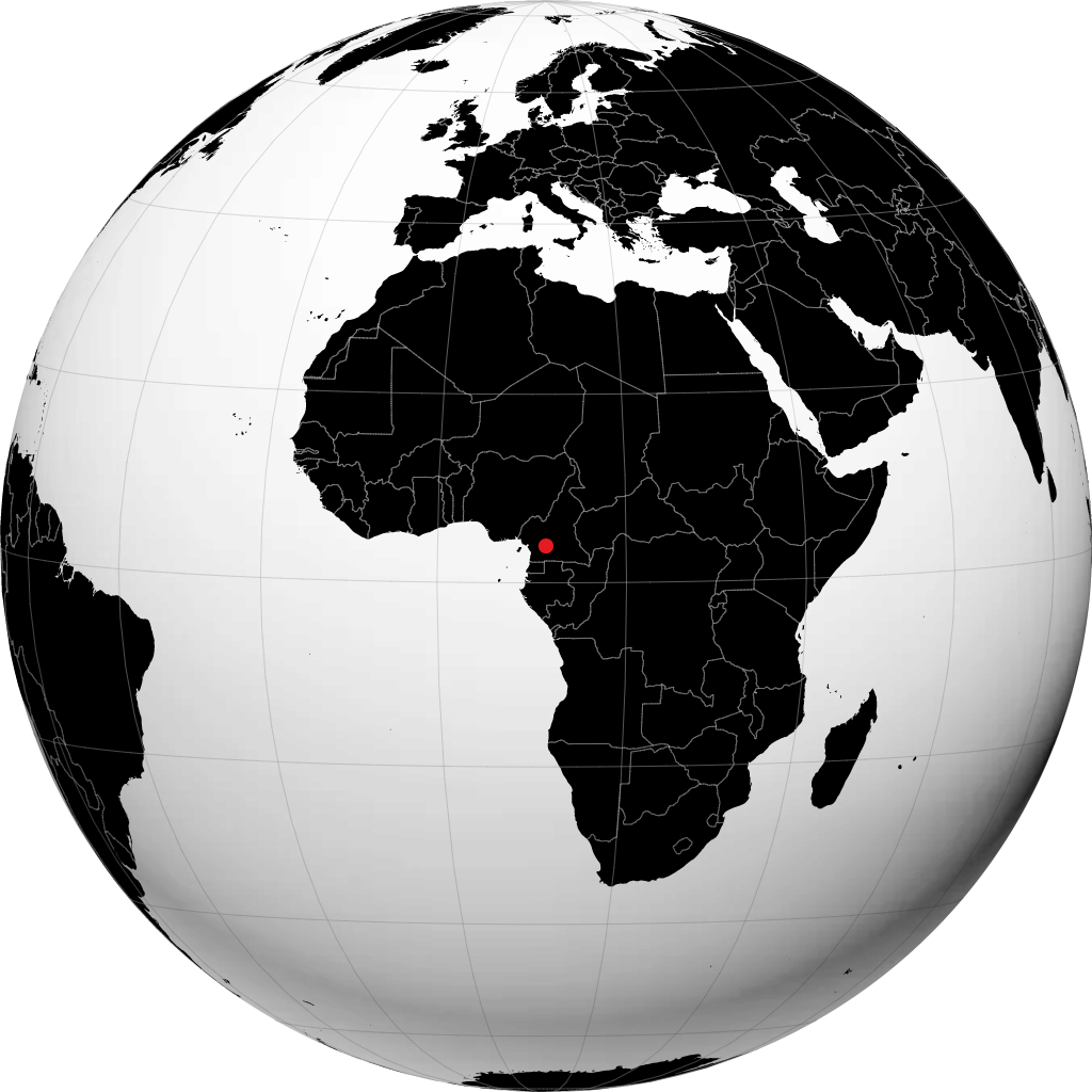 Yaoundé kwenye globu