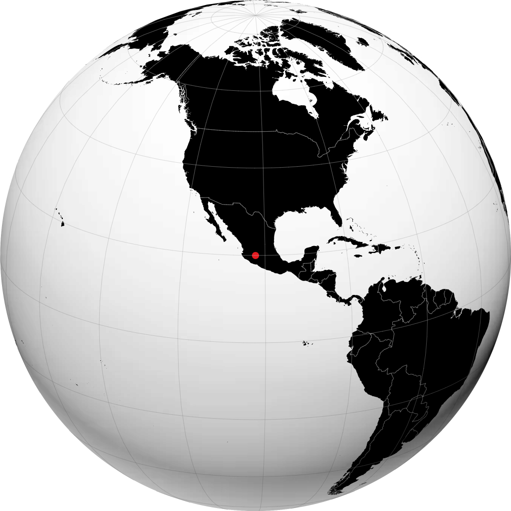 Zamora de Hidalgo kwenye globu